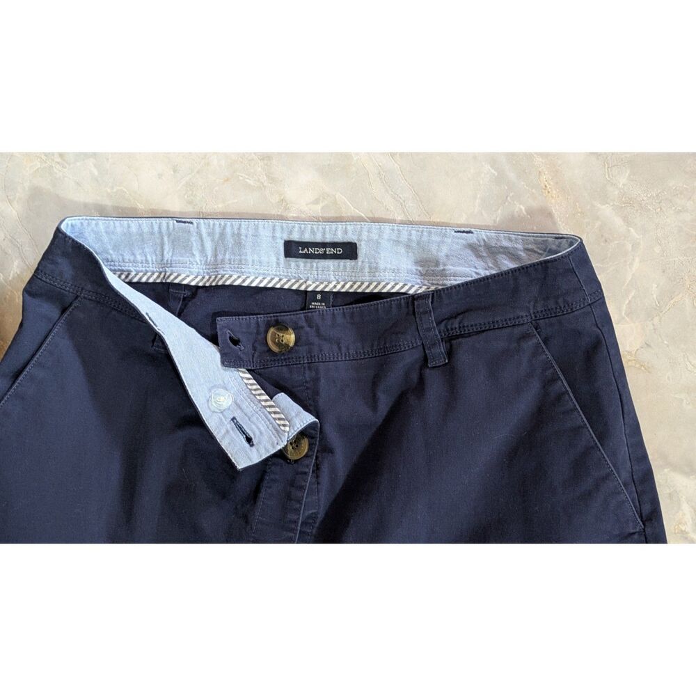 Lands' End button front Skirt with Pockets! sz. 8 - Picture 4 of 4